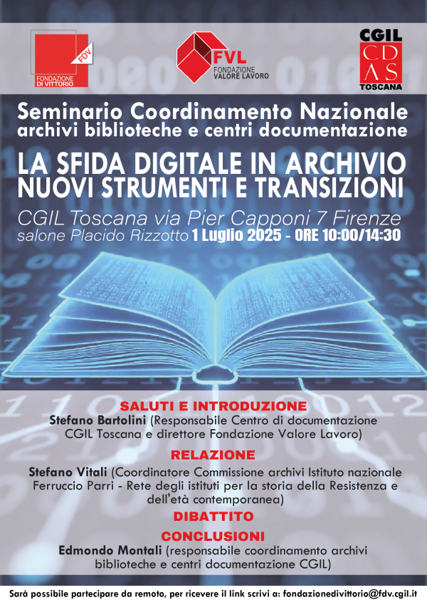Seminario Coordinamento Nazionale archivi biblioteche e centri documentazione