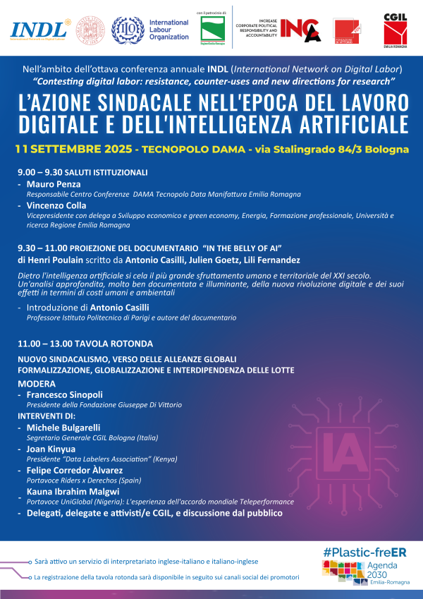 Locandina della giornata in cui è descritto il programma con i vari interventi