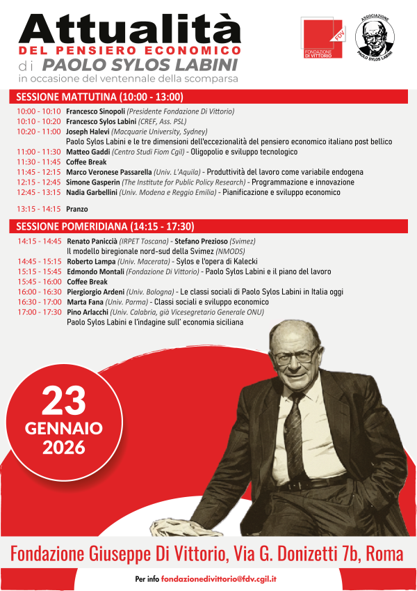 Attualità DEL PENSIERO ECONOMICO d i PAOLO SYLOS LABINI 