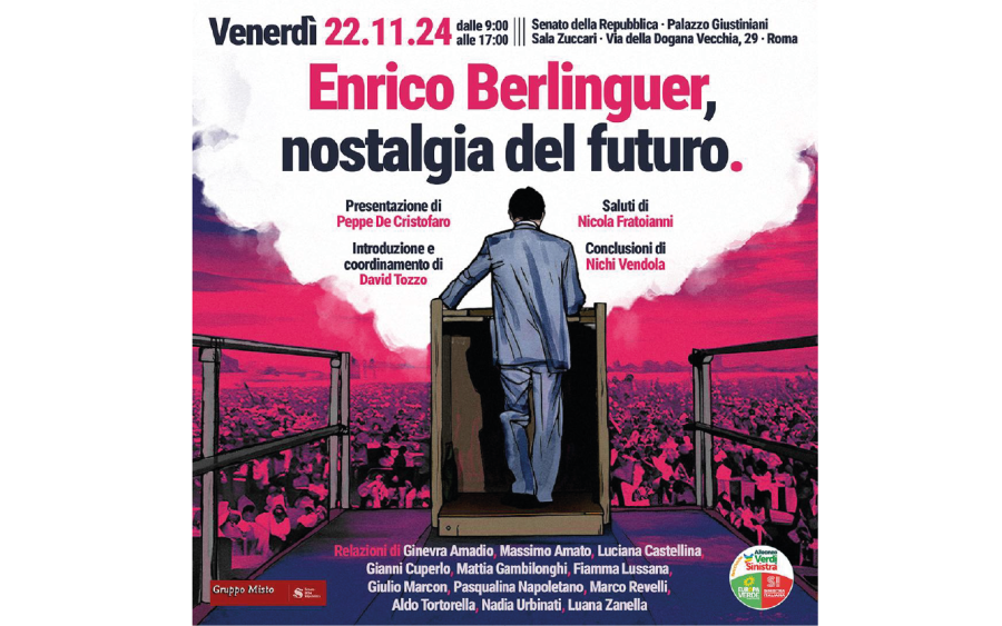 Locandina evento Berlinguer nostalgia del futuro