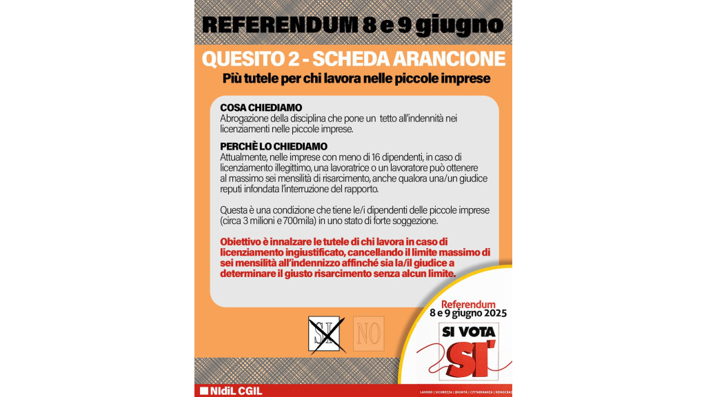 2) PIù TUTELE PER CHI LAVORA NELLE PICCOLE IMPRESE