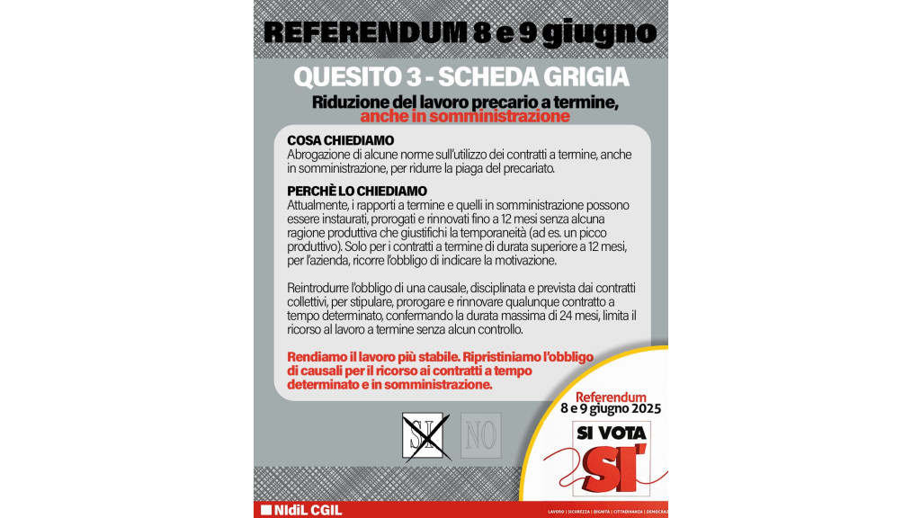 3) RIDUZIONE DEL LAVORO PRECARIO A TERMINE, ANCHE IN SOMMINISTRAZIONE