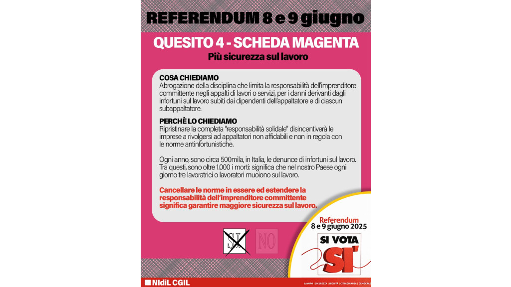 4) PIù SICUREZZA SUL LAVORO