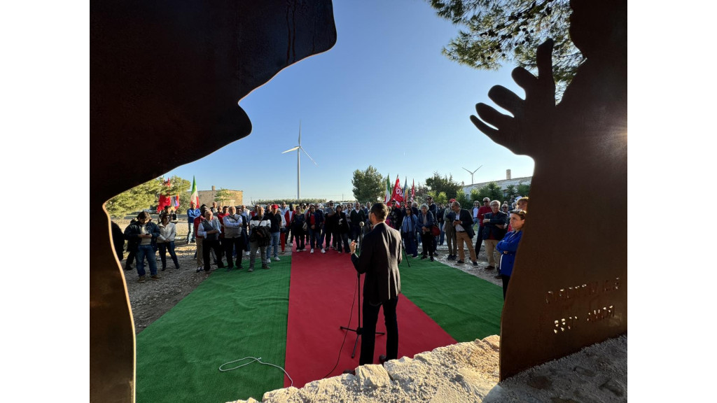 Orta Nova Masseria Cirillo, l'installazione dedicata a Di Vittorio