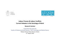 Sociologia del lavoro, seminari su: Burawoy, Touraine, Labour Process Theory